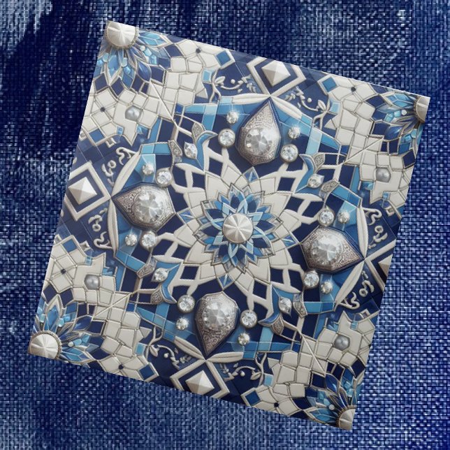 Azulejo Moroccan Mediterranean Faux Diamond Tile Pattern (Subido por el creador)