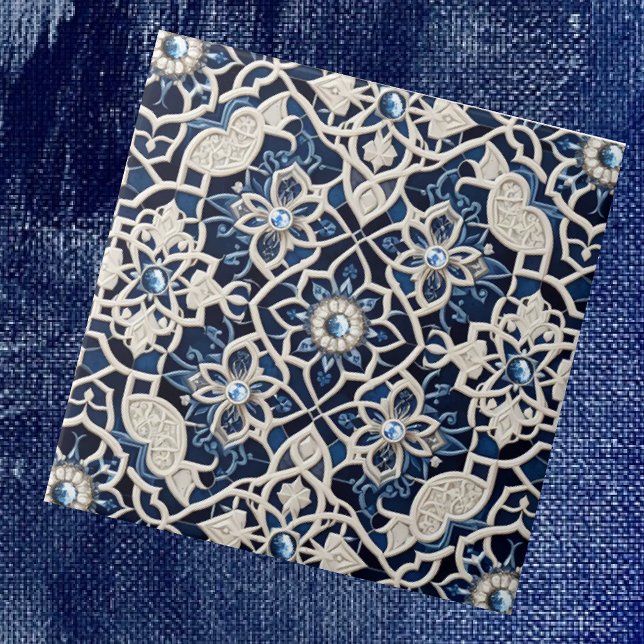 Azulejo Moroccan Mediterranean Faux Diamond Tile Pattern (Subido por el creador)