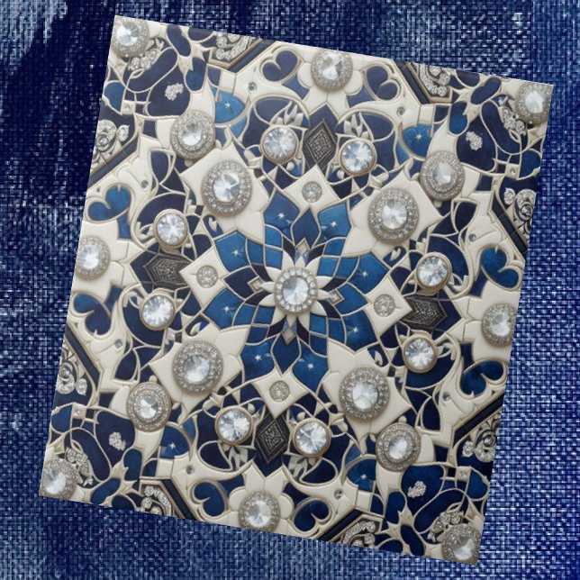 Azulejo Moroccan Mediterranean Faux Diamond Tile Pattern (Subido por el creador)