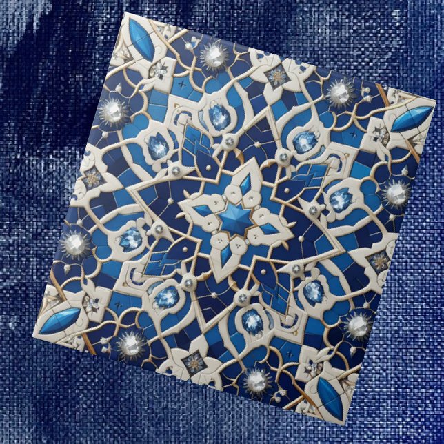 Azulejo Moroccan Mediterranean Faux Diamond Tile Pattern (Subido por el creador)