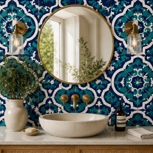 Azulejo Moroccan Oasis Mosaic for Luxury Mediterranean