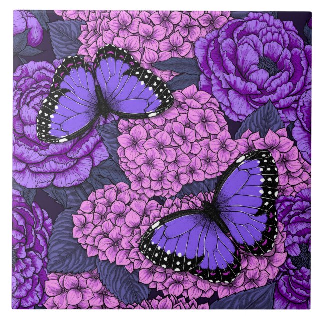 Azulejo Morpho garden azul 2 (Frente)