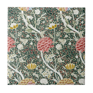 Azulejo Morris Cray Vintage Flor de Floral Diseño Verde
