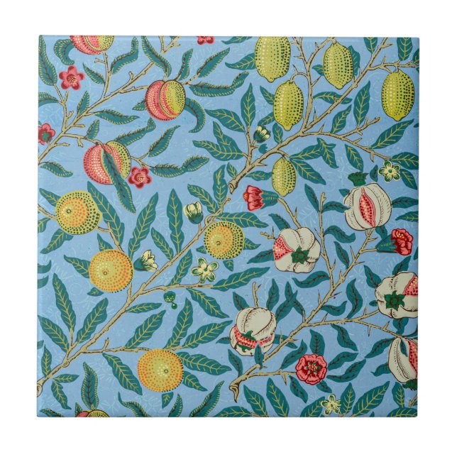 Azulejo Morris - Four Fruits Ceramic Tile (Frente)