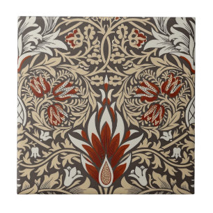 Azulejo Morris Snakeshead Floral Classic Earth Tones