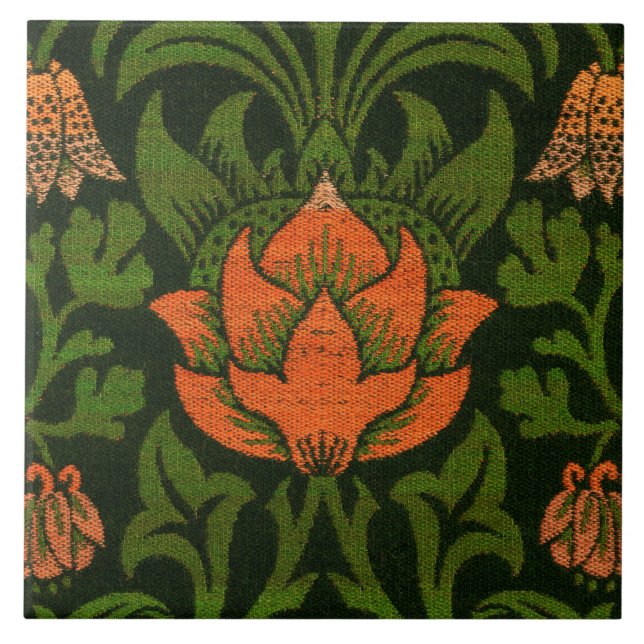 Azulejo Morris - Violeta y Columbina  (Frente)
