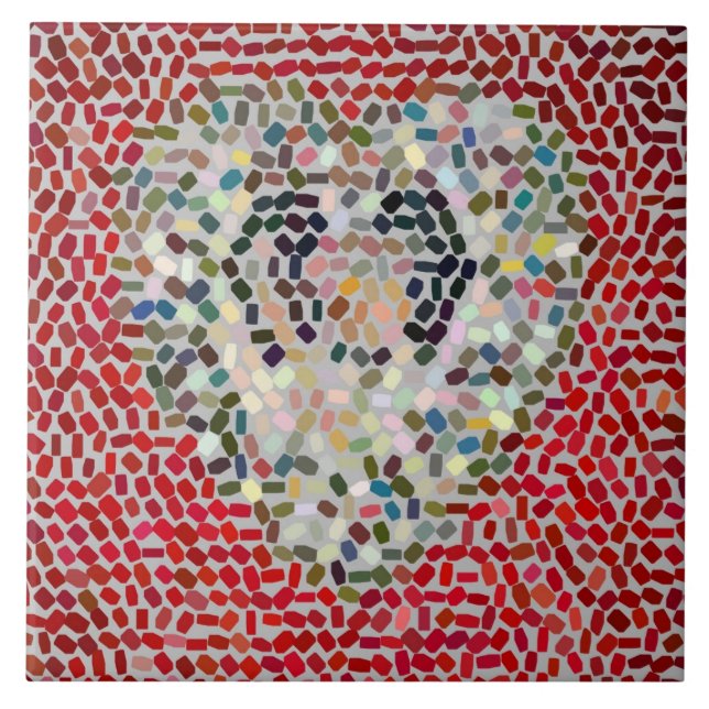 Azulejo Mosaic Tile Corazón cerámica Tile (Frente)