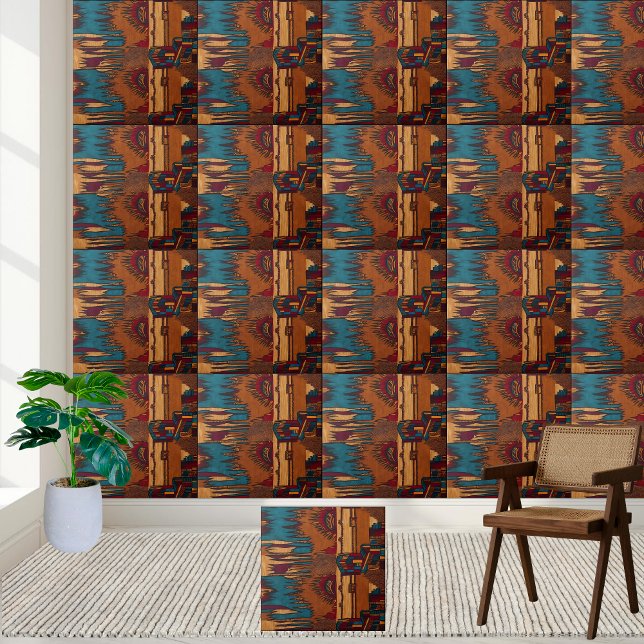 Azulejo Mosaico africano inspirado por tribus para interio (Tribal Inspired African Tile for Global Interiors)