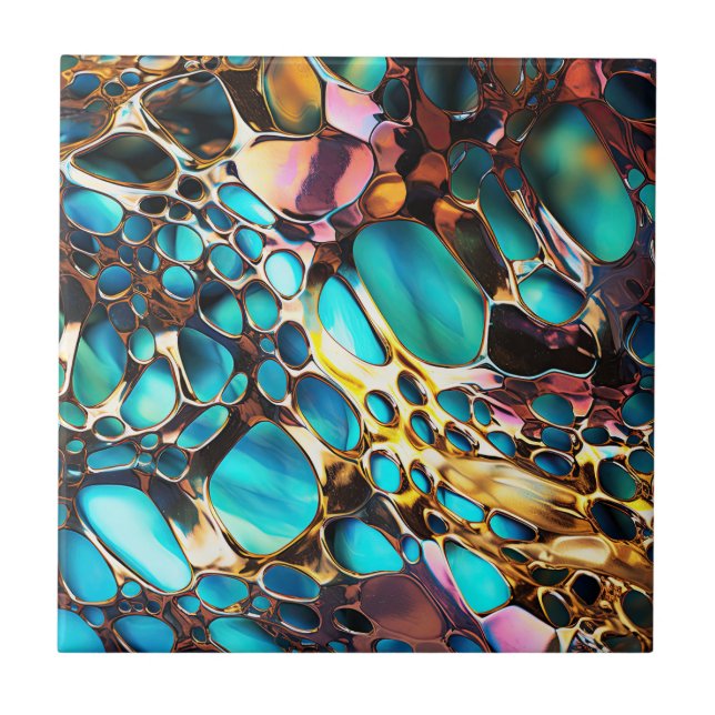 Azulejo Mosaico anodizado de arte Metalizado (Frente)