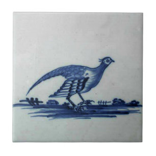 Azulejo Mosaico azul Delft antiguo - Grueso en la hierba