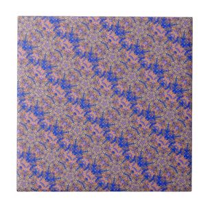 Azulejo mosaico azul diagonal morisca