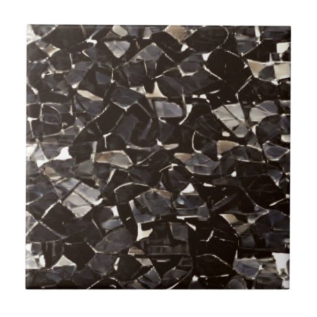 Azulejo Mosaico blanco y negro (Frente)