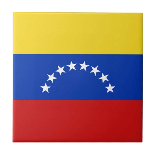 Azulejo Mosaico cerámico Bandera de Venezuela (Frente)