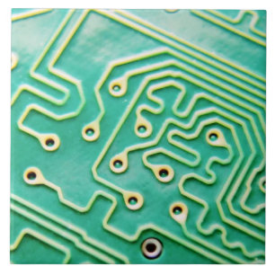 Azulejo Mosaico cerámico - Chip de silicio verde