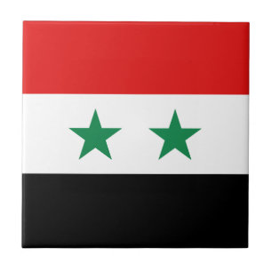 Azulejo Mosaico cerámico con bandera siria