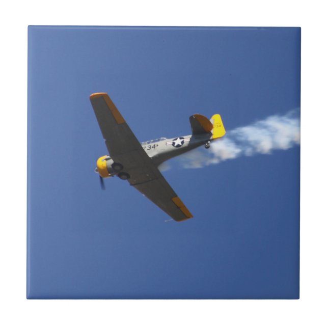 Azulejo Mosaico cerámico de avión de guerra (Frente)