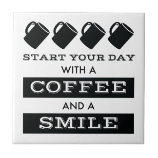Azulejo Mosaico cerámico de café y sonrisas