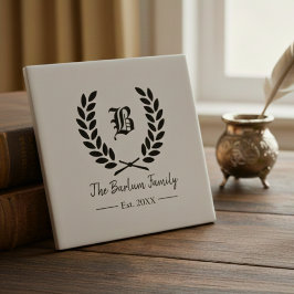 Azulejo Mosaico cerámico de cresta familiar monográfico