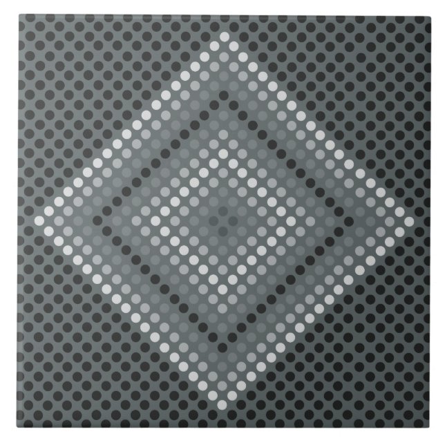 Azulejo Mosaico cerámico de diamante oscuro (Frente)