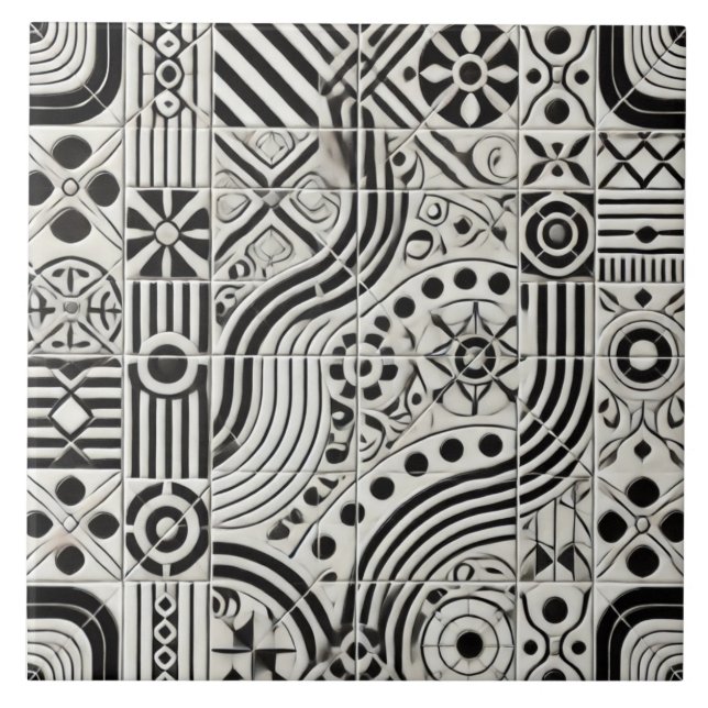 Azulejo Mosaico cerámico de flujo ininterrumpido (Frente)