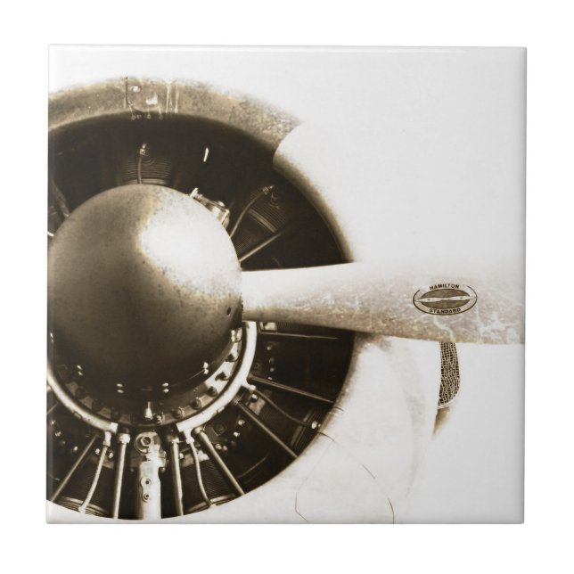 Azulejo Mosaico cerámico de hélice de hélice de avión de c (Frente)