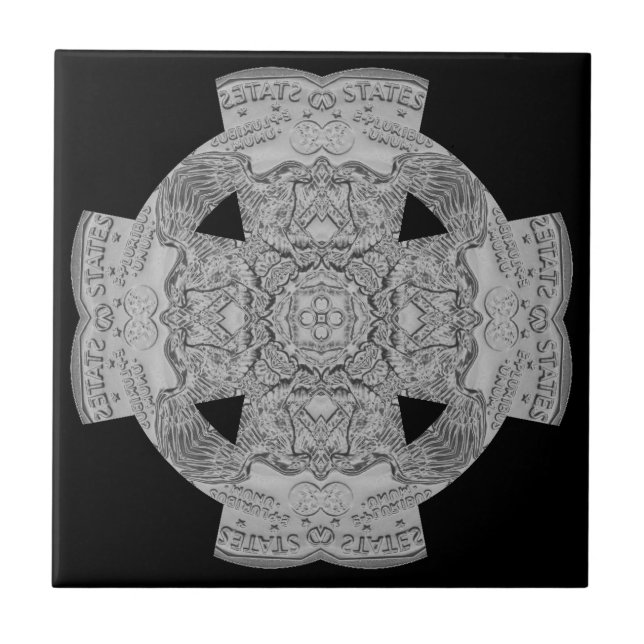 Azulejo Mosaico cerámico de la Cruz Celta de Estados Unido (Frente)