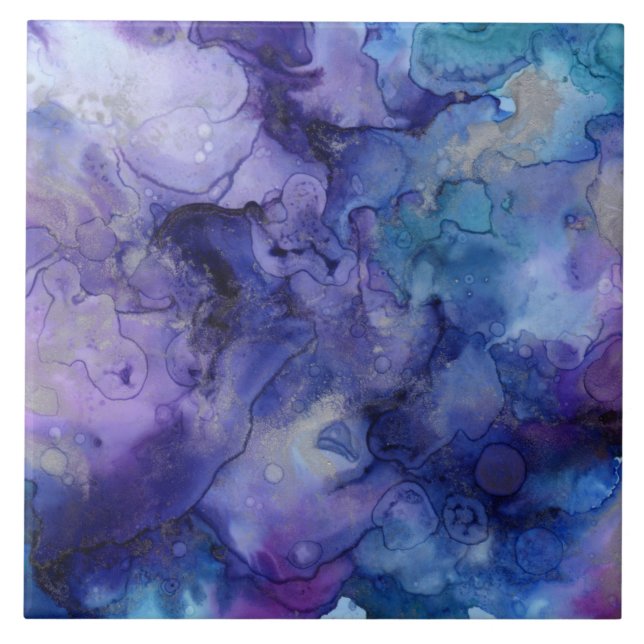 Azulejo Mosaico cerámico de pintura Swirl (Frente)