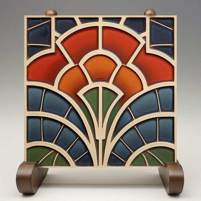 Azulejo Mosaico cerámico de radiación geométrica (Subido por el creador)