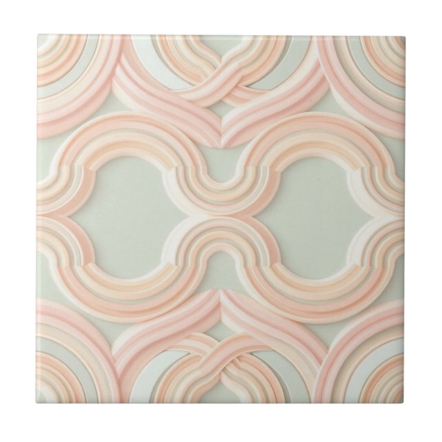 Azulejo Mosaico Cerámico De Serenity Swirl (Frente)