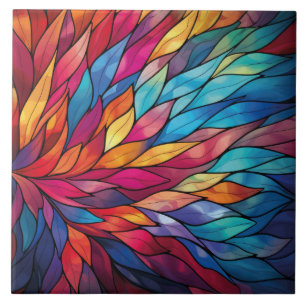 Azulejo Mosaico cerámico de vidrio manchado radiante