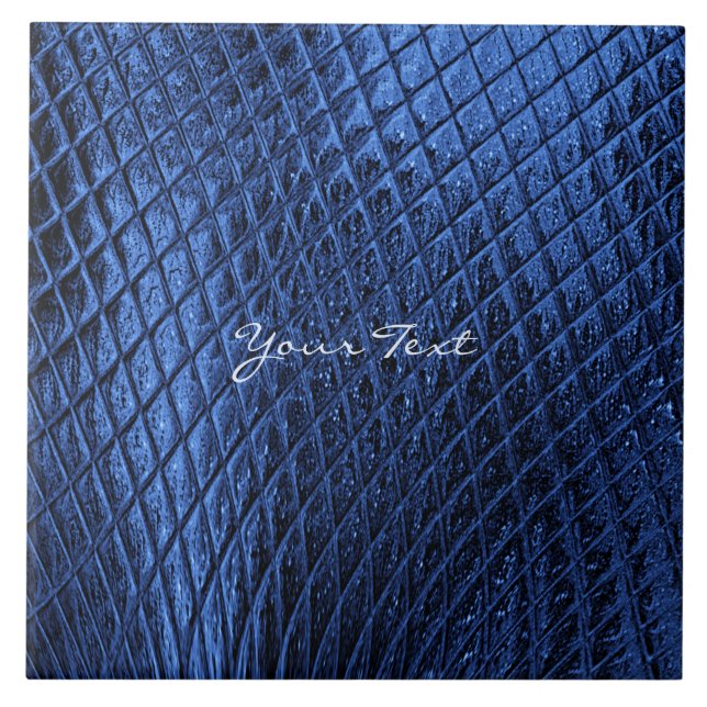 Azulejo Mosaico cerámico decorativo de la Marina Azul (Frente)