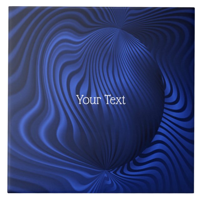 Azulejo Mosaico cerámico decorativo de la Marina Azul (Frente)