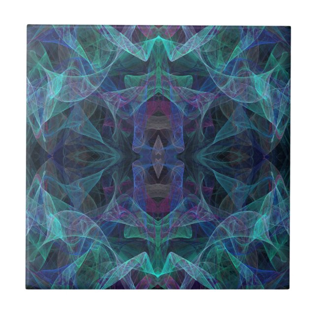 Azulejo Mosaico Cerámico Fractal de patrón continuo (Frente)