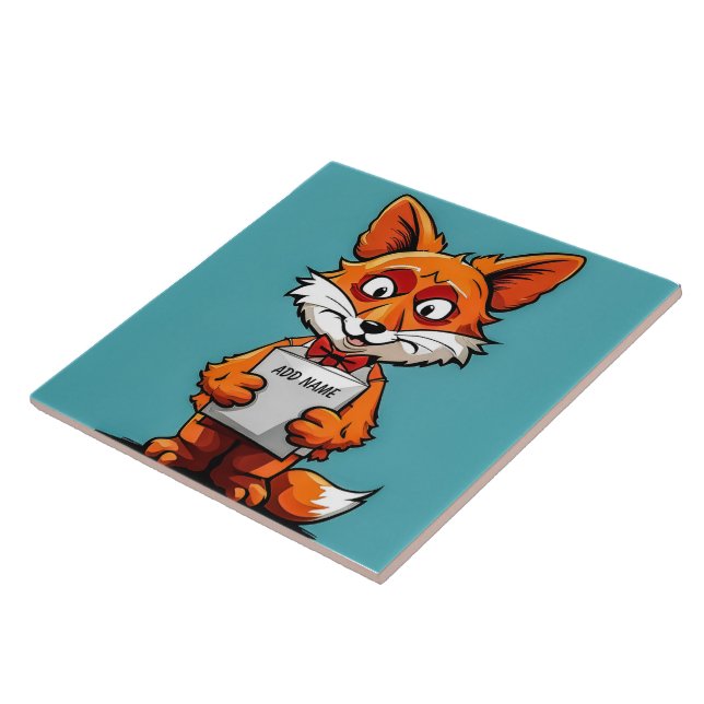 Azulejo Mosaico cerámico infantil Fox personalizado (Lado)