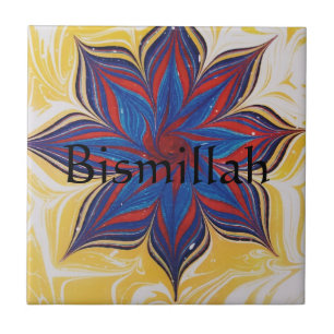 Azulejo Mosaico cerámico islámico, pequeño (4,25" x 4,2