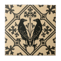 Mosaico cerámico negro de racha