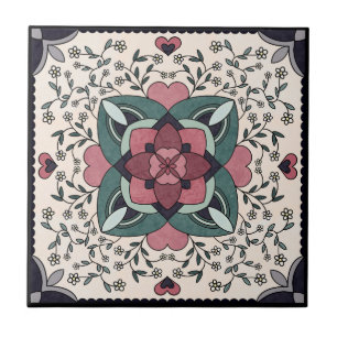 Azulejo Mosaico cerámico, pequeño (4,25" x 4,25")