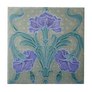 Azulejo Mosaico cerámico - Reproducción Art Nouveau Lilac