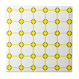 Azulejo Mosaico cerámico Rhombus Amarillo, pequeño (4,25"