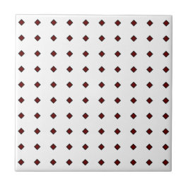 Azulejo Mosaico cerámico rojo/blanco oscuro, pequeño (4,25
