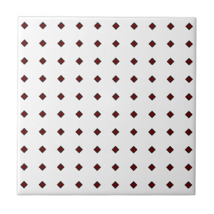 Azulejo Mosaico cerámico rojo/blanco oscuro, pequeño (4,25