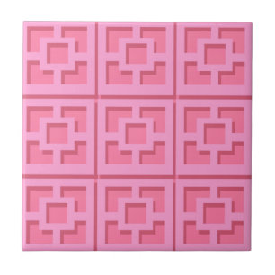 Azulejo Mosaico cerámico rosado retro