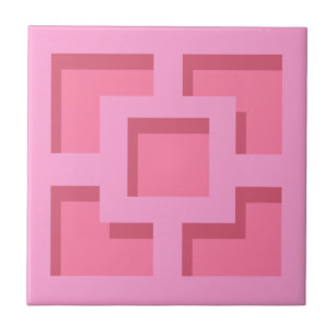 Azulejo Mosaico cerámico rosado retro