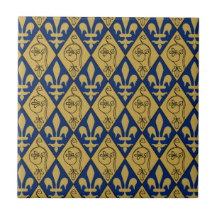 Azulejo Mosaico cerámico Sainte-Chapelle Fleur de Lys