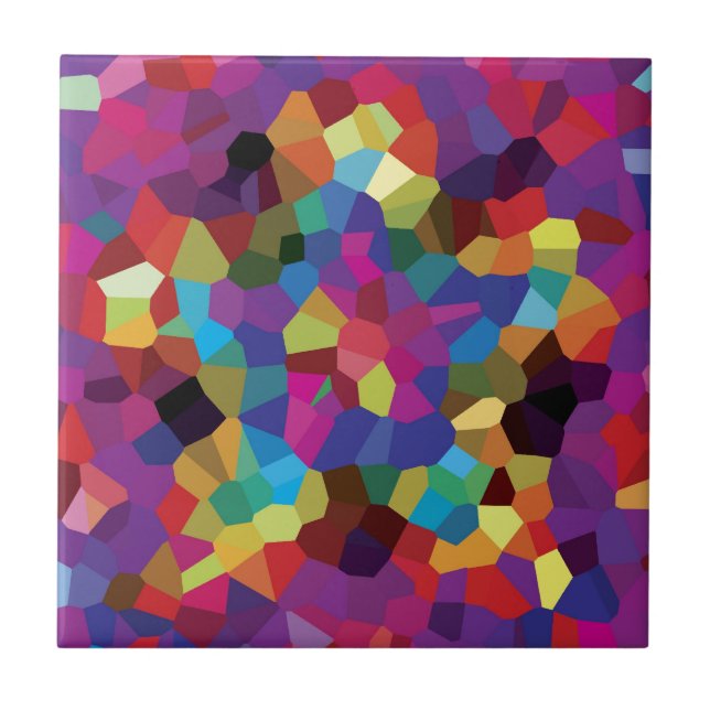 Azulejo Mosaico colorido de la estrella (Frente)