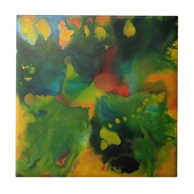 Azulejo Mosaico con arte abstracto de Johnson (Frente)