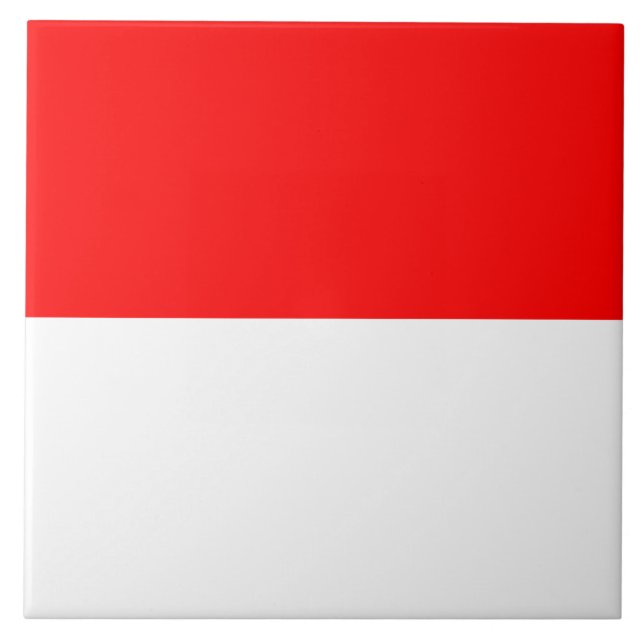 Azulejo Mosaico con bandera de Indonesia (Frente)