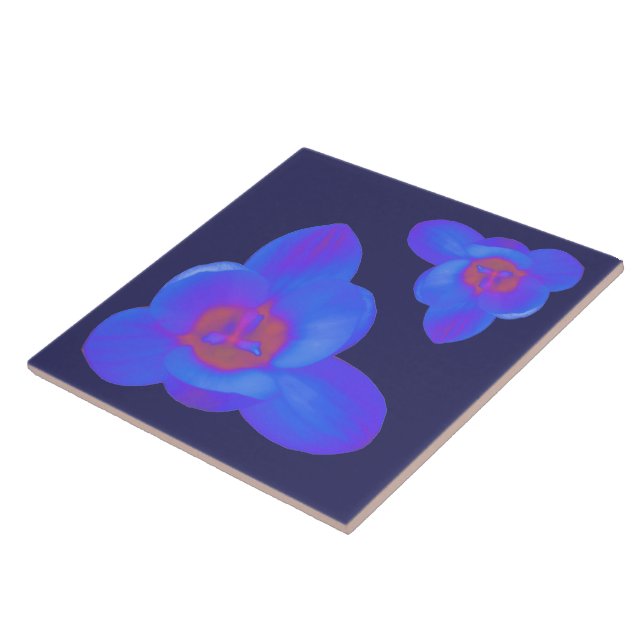 Azulejo Mosaico Crocus Flower Hot and Cold Tile (Lado)