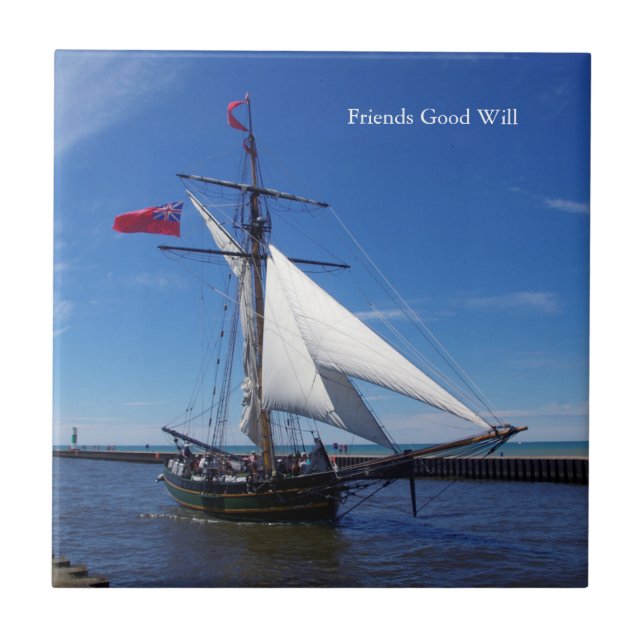 Azulejo mosaico de Amigos de buena voluntad (Frente)