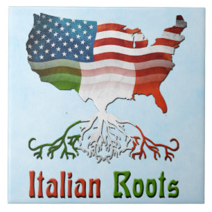 Azulejo Mosaico de Ancianos Americanos Italianos